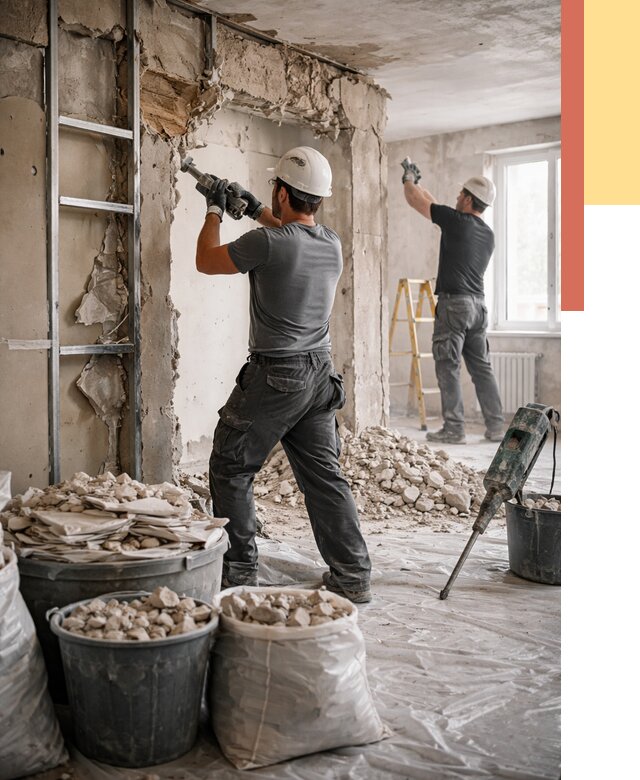 Демонтажные работы в Димитровграде от 2782 руб. — услуги и цена под ключ | ОТДЕЛОЧНИК-Дмт