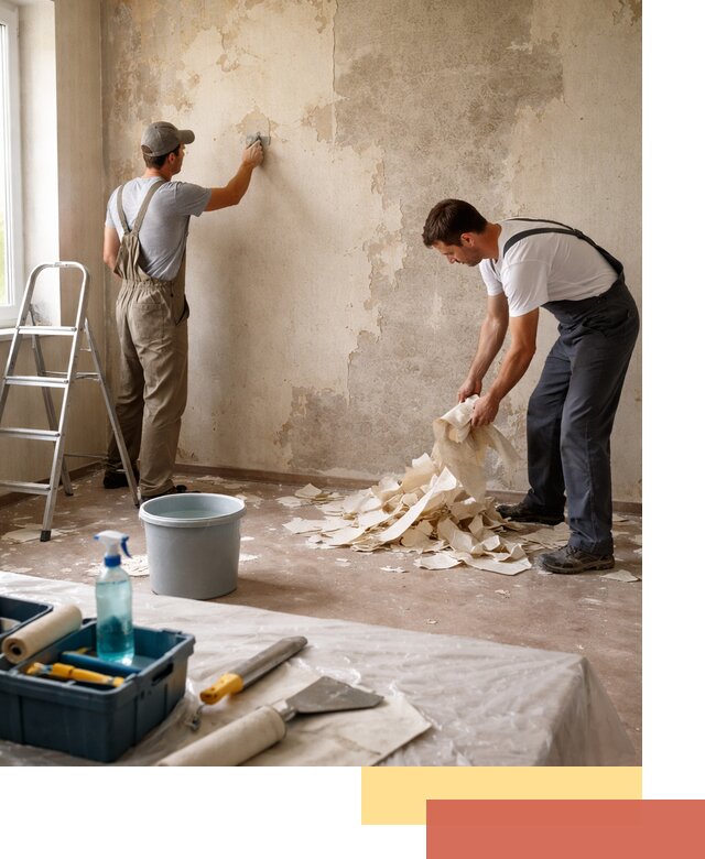 Снятие старых обоев в Димитровграде быстро и качественно