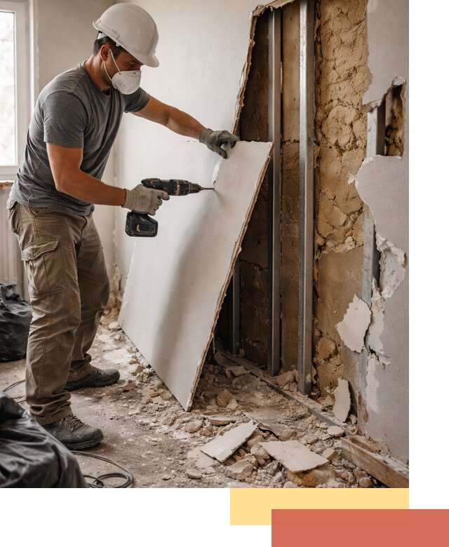 Демонтаж гипсокартона со стен в Димитровграде качественно и быстро