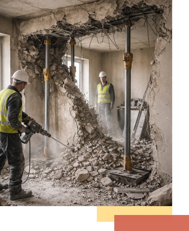 Снос несущих стен в Димитровграде с гарантией безопасности и качества