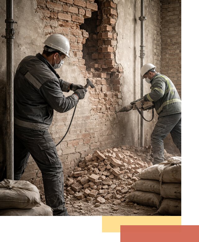 Демонтаж кирпичных стен в Димитровграде быстро и безопасно