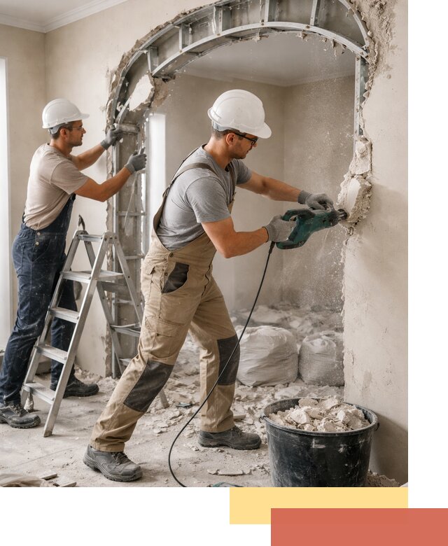 Демонтаж гипсокартонной арки в Димитровграде быстро и аккуратно