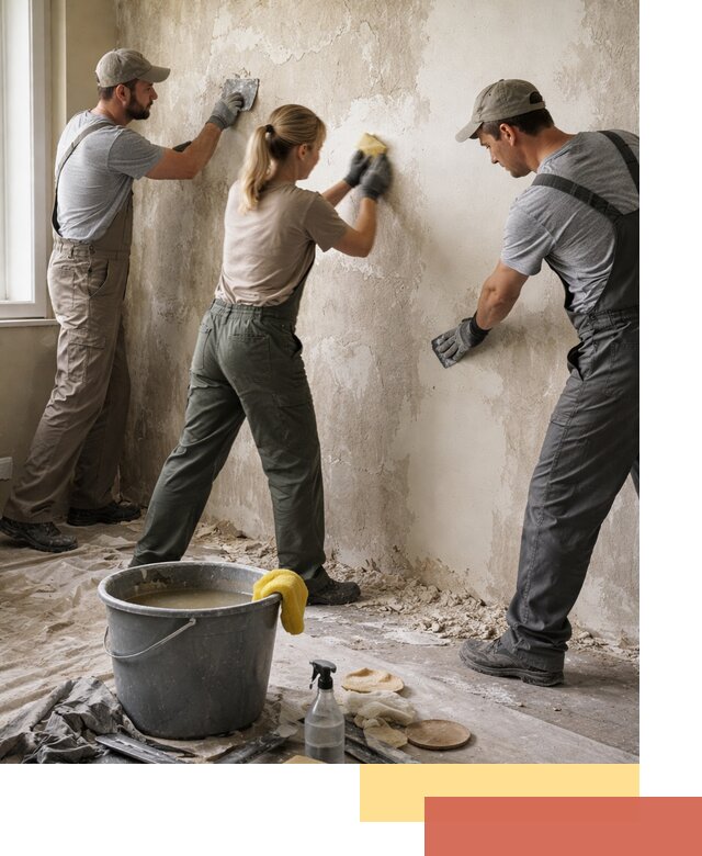 Очистка стен от клея и грунтовки в Димитровграде качественно и быстро