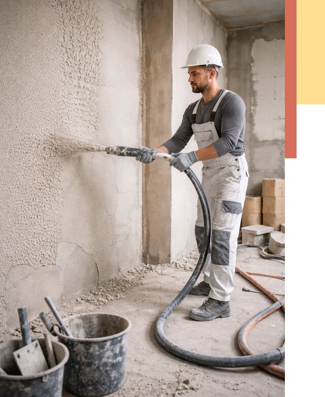 Машинная штукатурка стен в Димитровграде под ключ от 6697 руб./м2 | ОТДЕЛОЧНИК-Дмт