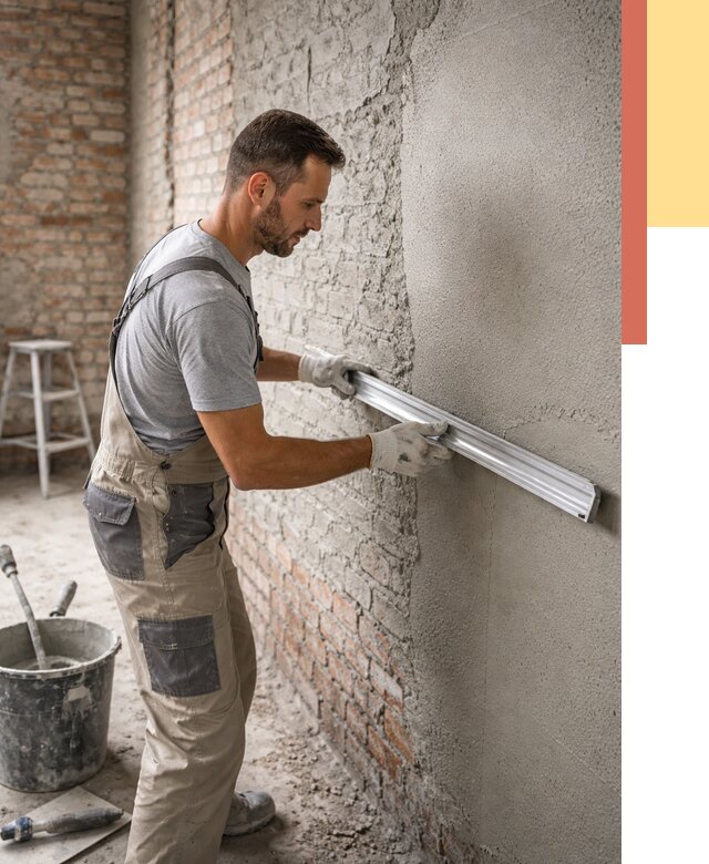 Штукатурка кирпичных стен в Димитровграде от 4636 руб/м2 — быстро и недорого | ОТДЕЛОЧНИК-Дмт