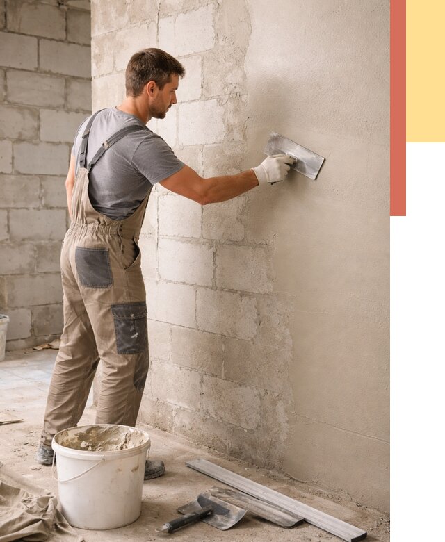 Штукатурка стен из газобетона в Димитровграде от 2164 руб./м2 — быстро и недорого | ОТДЕЛОЧНИК-Дмт