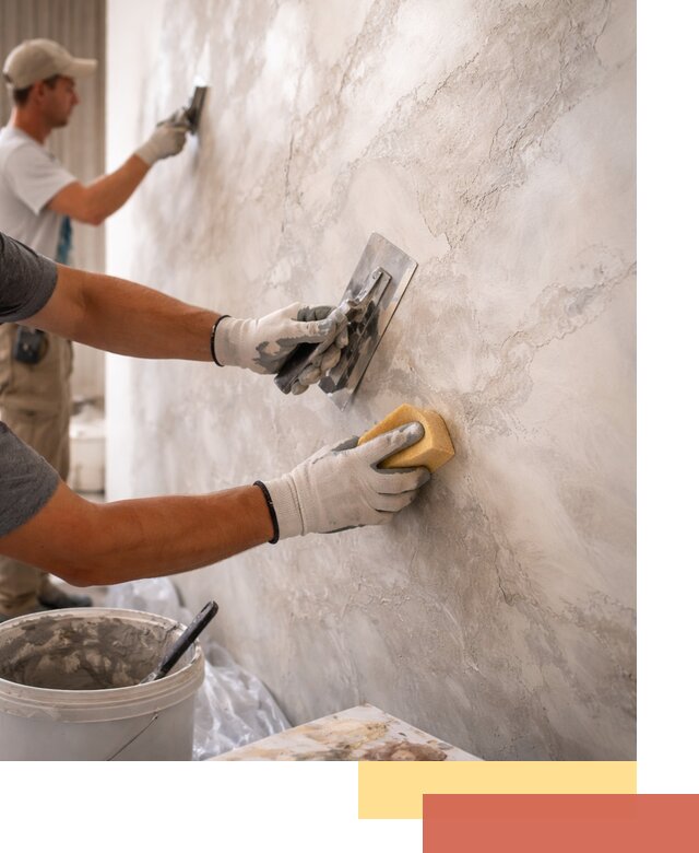 Декоративная штукатурка под мрамор в Димитровграде для стен и потолков
