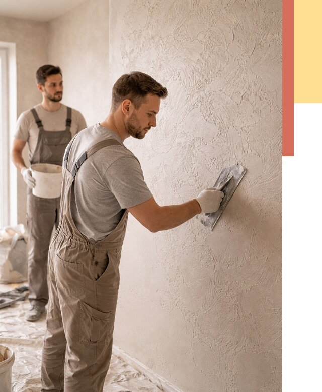 Фактурная штукатурка стен в Димитровграде от 4327 руб./м² — заказать под ключ | ОТДЕЛОЧНИК-Дмт