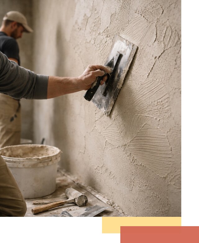 Фактурная штукатурка стен в Димитровграде — монтаж, отделка, реставрация