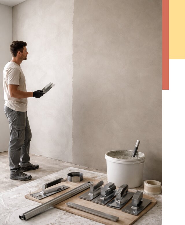 Нанесение микроцемента на стены в Димитровграде от 3297 руб./м2 под ключ | ОТДЕЛОЧНИК-Дмт