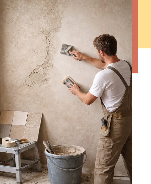 Ремонт декоративной штукатурки в Димитровграде от 4636 руб. под ключ | ОТДЕЛОЧНИК-Дмт