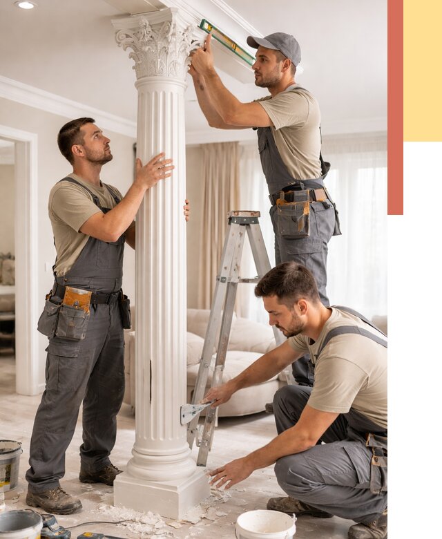 Установка декоративных колонн в Димитровграде от 12364 руб. под ключ | ОТДЕЛОЧНИК-Дмт