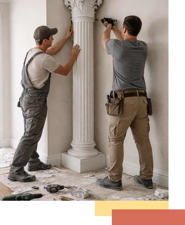 Установка декоративных колонн в Димитровграде под ключ