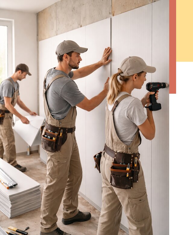 Монтаж ПВХ панелей на стены в Димитровграде от 464 руб/м2 — быстро и недорого | ОТДЕЛОЧНИК-Дмт