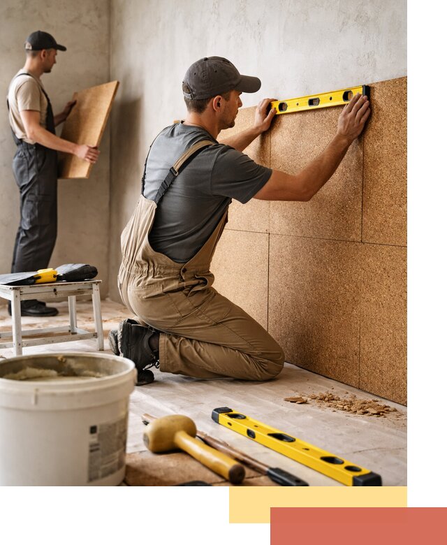 Монтаж пробковых панелей на стены в Димитровграде быстро и качественно