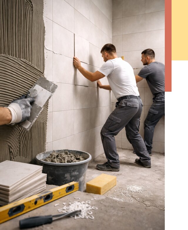 Укладка плитки на стены в Димитровграде от 876 руб. — качественно и недорого | ОТДЕЛОЧНИК-Дмт