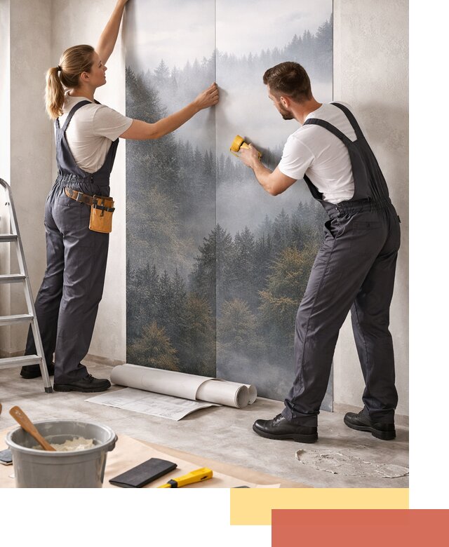 Поклейка фотообоев профессионально в Димитровграде под ключ