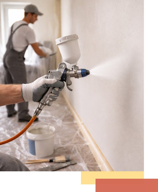 Покраска стен краскопультом в Димитровграде быстро и качественно