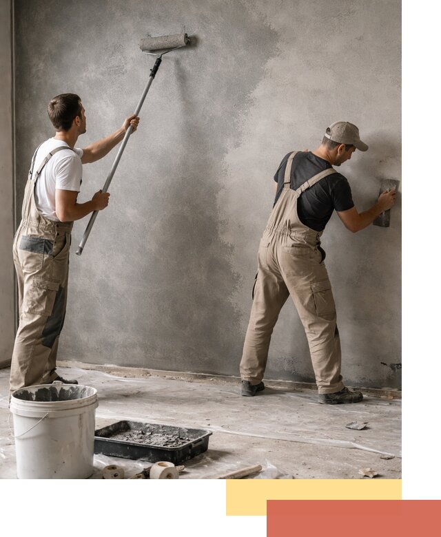 Покраска стен под бетон в Димитровграде профессионально и недорого