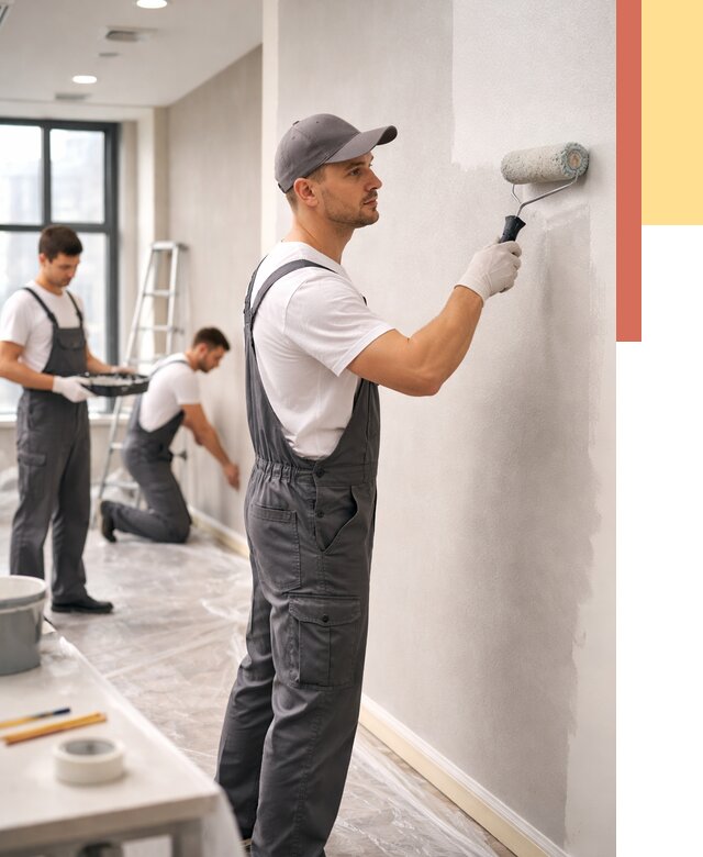 Покраска стен в офисе в Димитровграде от 8758 руб. — быстро и недорого | ОТДЕЛОЧНИК-Дмт