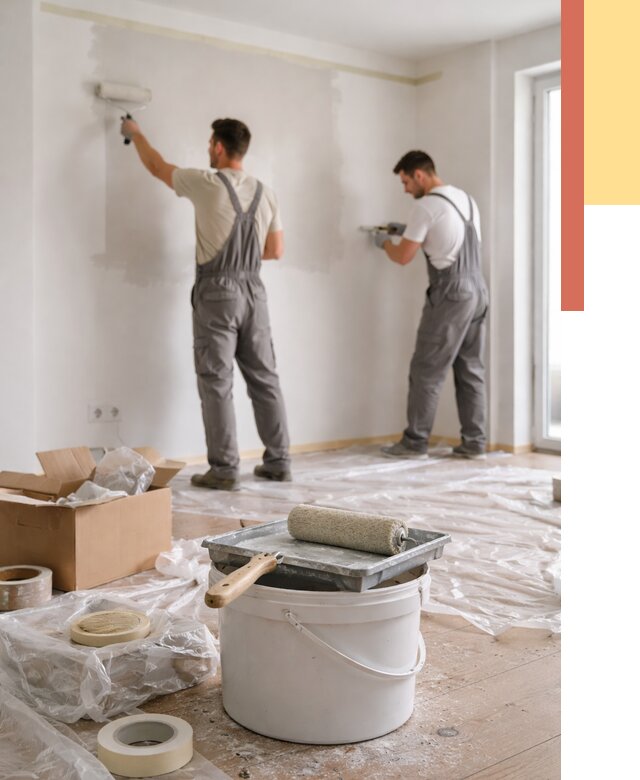 Покраска стен в квартире в Димитровграде от 2576 руб/м2 — быстро и недорого | ОТДЕЛОЧНИК-Дмт