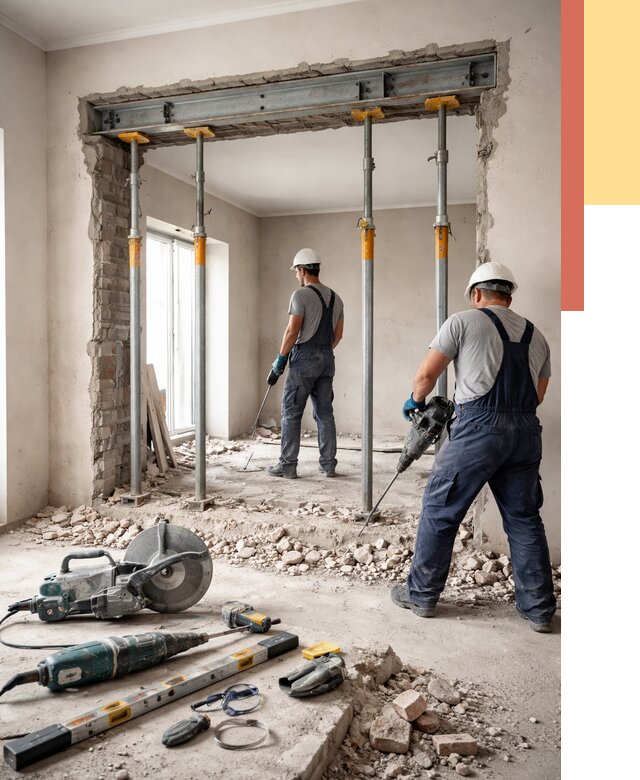 Прорезка проема в стене в Димитровграде от 4636 руб. — быстро и недорого | ОТДЕЛОЧНИК-Дмт