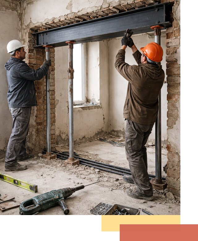 Усиление проема в стене в Димитровграде для расширения и безопасности