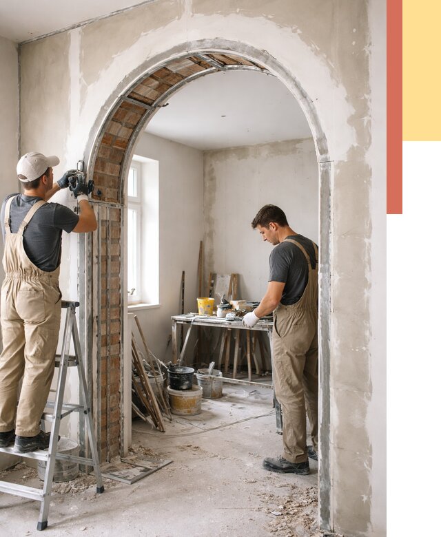 Устройство арочного проема в Димитровграде от 9788 руб. под ключ — быстро и недорого | ОТДЕЛОЧНИК-Дмт