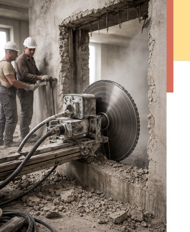 Алмазная резка проемов в Димитровграде от 4636 руб. быстро и недорого | ОТДЕЛОЧНИК-Дмт