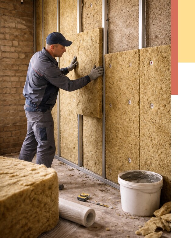 Утепление стен минватой в Димитровграде от 1391 руб./м2 — недорого и быстро | ОТДЕЛОЧНИК-Дмт