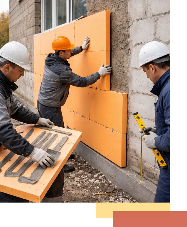 Утепление фасада пеноплексом под ключ в Димитровграде