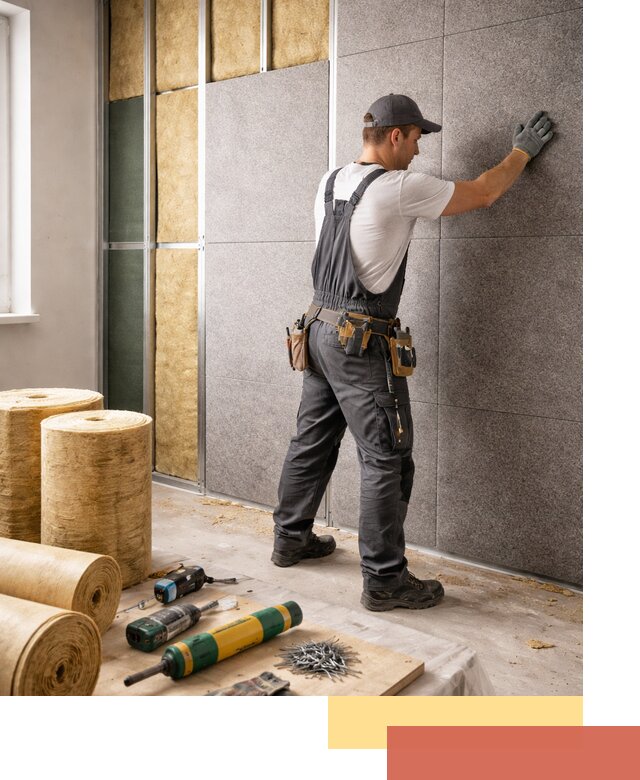 Профессиональная шумоизоляция стен в Димитровграде для квартиры и офиса