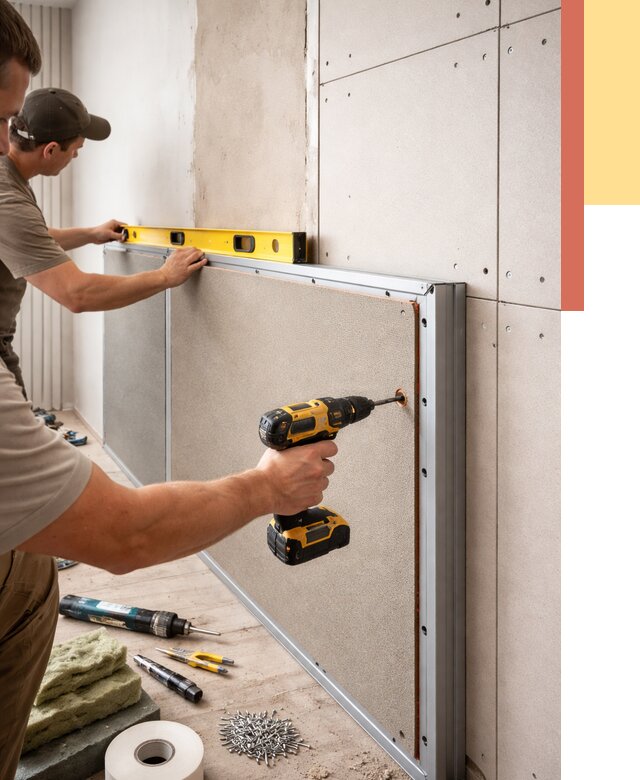 Шумоизоляция стен панелями ЗИПС в Димитровграде от 2267 руб./м² под ключ | ОТДЕЛОЧНИК-Дмт