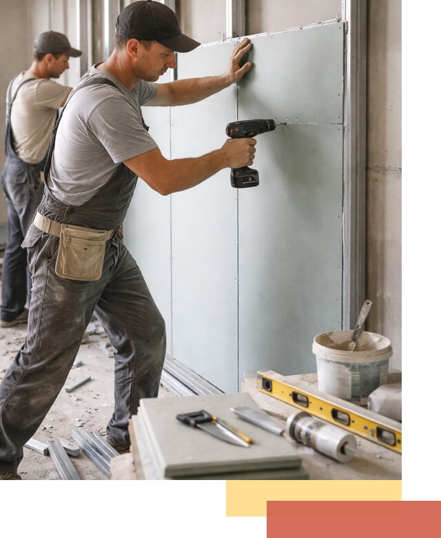 Кладка влагостойких перегородок ПГП в Димитровграде