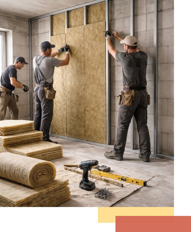 Шумоизоляция перегородок из блоков в Димитровграде — монтаж и защита шумоизоляцией