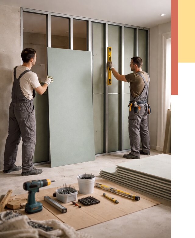 Перегородка из влагостойкого гипсокартона в Димитровграде от 4945 руб. — монтаж под ключ | ОТДЕЛОЧНИК-Дмт