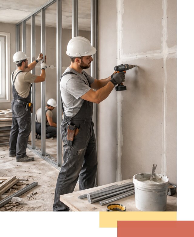 Перегородки из огнестойкого гипсокартона в Димитровграде под ключ