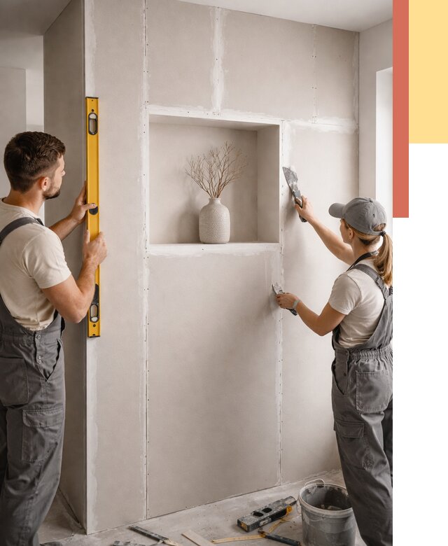 Перегородка из гипсокартона с нишей в Димитровграде от 3348 руб. под ключ | ОТДЕЛОЧНИК-Дмт