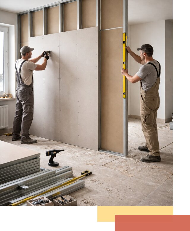 Зонирующая перегородка из гипсокартона под ключ в Димитровграде