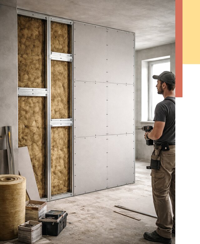 Усиленная перегородка под навеску в Димитровграде от 13188 руб. — монтаж под ключ | ОТДЕЛОЧНИК-Дмт