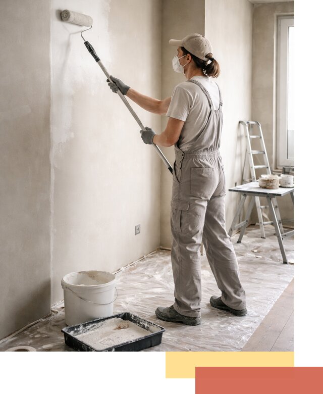 Покраска перегородок из гипсокартона в Димитровграде качественно и недорого