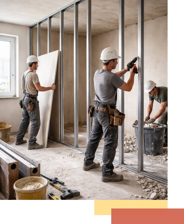 Перенос гипсокартонной перегородки в Димитровграде профессионально и быстро