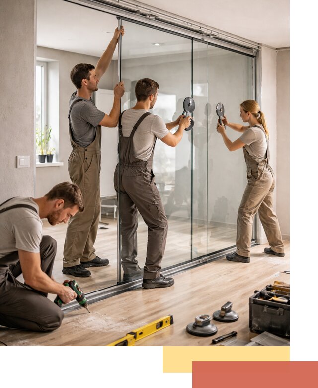 Изготовление стеклянных перегородок на заказ в Димитровграде