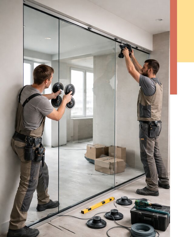 Монтаж стеклянных перегородок в Димитровграде от 6697 руб. | ОТДЕЛОЧНИК-Дмт