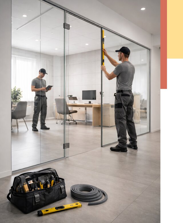 Цельностеклянные перегородки под ключ в Димитровграде от 9788 руб. — монтаж и цены | ОТДЕЛОЧНИК-Дмт