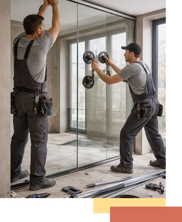 Цельностеклянные перегородки под ключ в Димитровграде