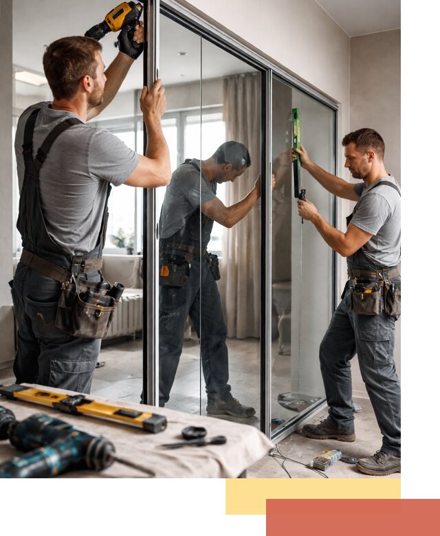 Каркасные стеклянные перегородки под ключ в Димитровграде