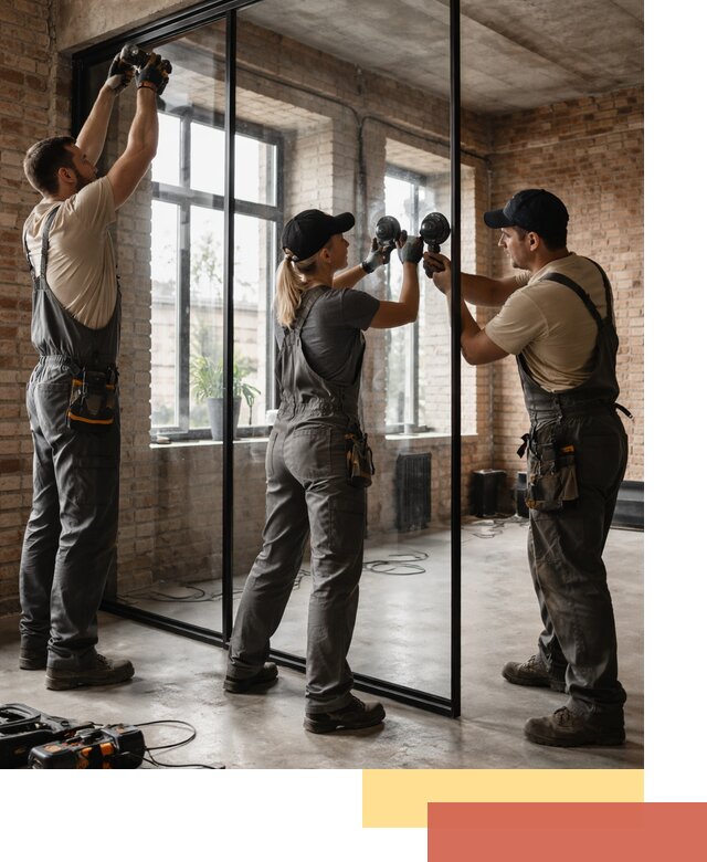 Стеклянные перегородки лофт — изготовление и монтаж в Димитровграде