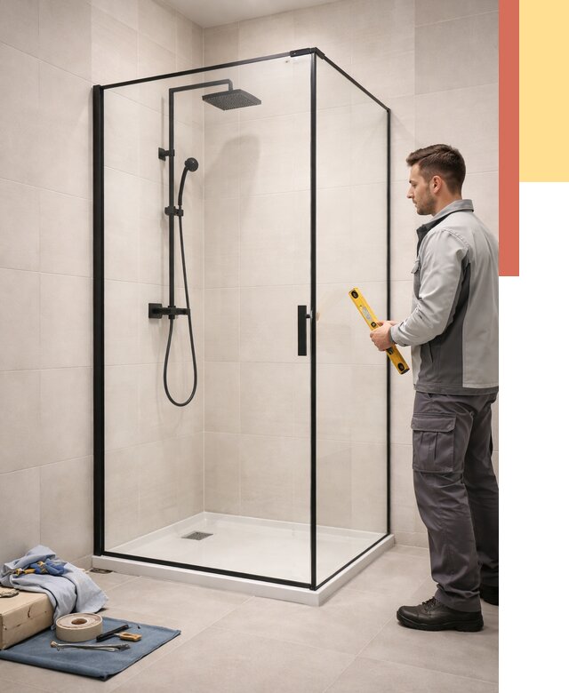 Стеклянные перегородки для душа в Димитровграде от 12879 руб. | Монтаж под ключ — ОТДЕЛОЧНИК-Дмт