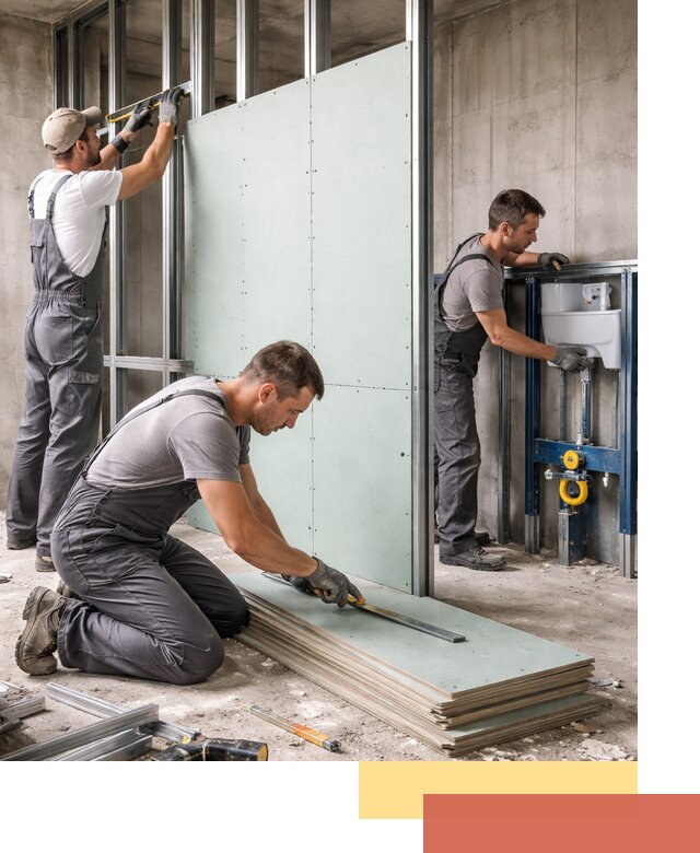 Монтаж и ремонт сантехнических перегородок в Димитровграде